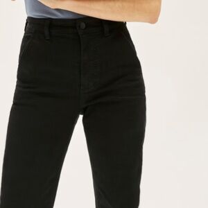 Everlane Straight Leg Cropped Pants [8 | Black]